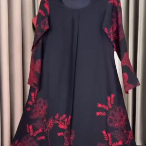 পুষ্প আবায়া কালো কালার হিজাবসহ
