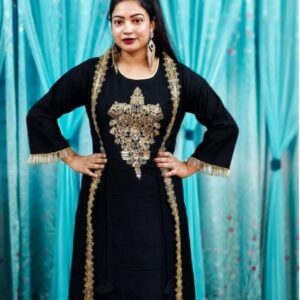 এমব্রয়ডারি কটি টু পিছ কালো কালার
